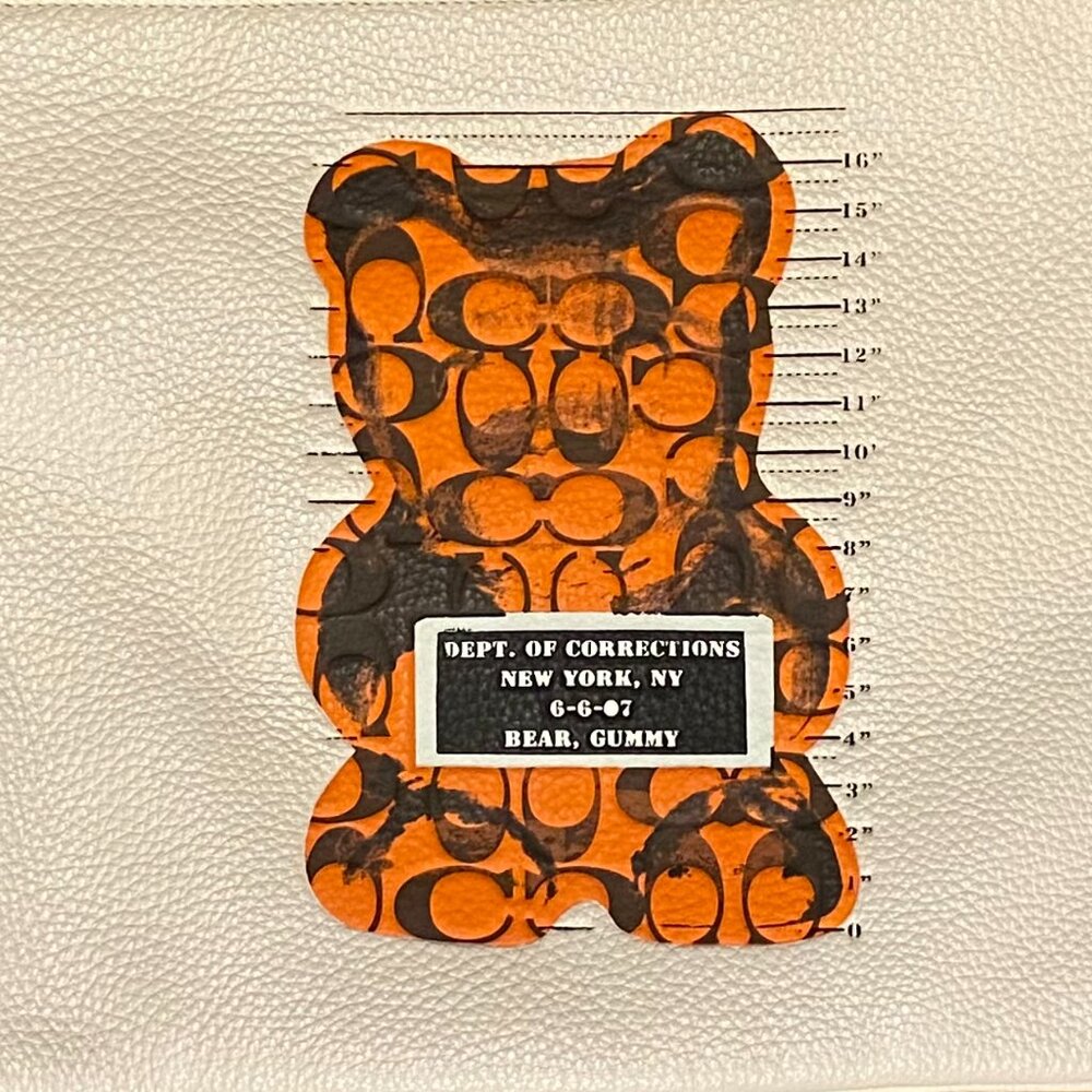 COACH VANDAL MOST WANTED GUMMY BEAR NY CORRECTIONS LARGE ZIP POUCH 77886